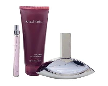 Euphoria 3 Pcs Set For Women: 3.3 Eau De Parfum Spray + 0.33 Eau De Parfum Spray + 6.7 Body Lotion