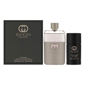 Gucci Guilty Pour Homme 2 Pcs Set: 3 Oz Eau De Toilette Spray + 2.4 Deodorant Stick