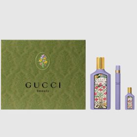 Gucci Flora Gorgeous Magnolia 3 Pcs Set For Women: 3.3 Eau De Parfum Spray + 0.16 Eau De Parfum + 0.33 Eau De Parfum Spray