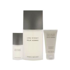 Issey Miyake L'Eau D'Issey Pour Homme 3 Pcs Set : 4.2 Eau De Toilette Spray + 1.6 Shower Gel + 0.5 Eau De Toilette Spray