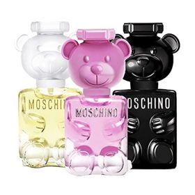 Moschino 3 Pcs Toy Mini Set: Toy Boy 5 Ml Eau De Parfum + Toy 2 Bubble Gum 5 Ml Eau De Toilette + Toy 2 5 Ml Eau De Parfum.