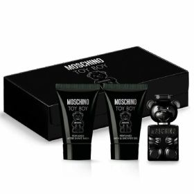 Moschino Toy Boy 3 Pcs Mini Set: 0.17 Eau De Parfum + 0.8 After Shave Balm + 0.8 Shower Gel