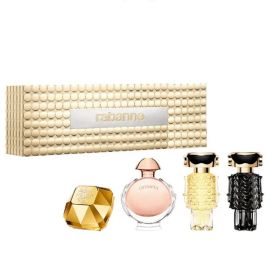 Paco Rabanne 4 Pcs Mini Set For Women: Lady Million 0.17 Eau De Parfum + Olympea 0.20 Eau De Parfum + Fame 0.14 Eau De Parfum + Fame 0.14 Parfum