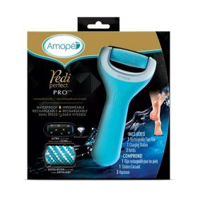 Amope Pedi Perfect Pro Rechargeable Foot File, Dual