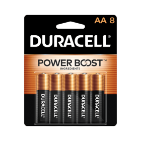 Duracell Coppertop AA Battery with POWER BOOSTâ„¢, 8 Pack Long