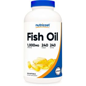 Nutricost Fish Oil Supplement 1000mg, 240 Softgels