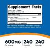 Nutricost Artichoke Extract 600mg, 240 Vegetarian Capsules