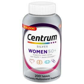 Centrum Silver Multivitamins for Women Over 50;  Multimineral Supplement;  200 Count (Option: Centrum)